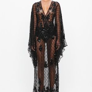 Peace and love kimono sequin dress